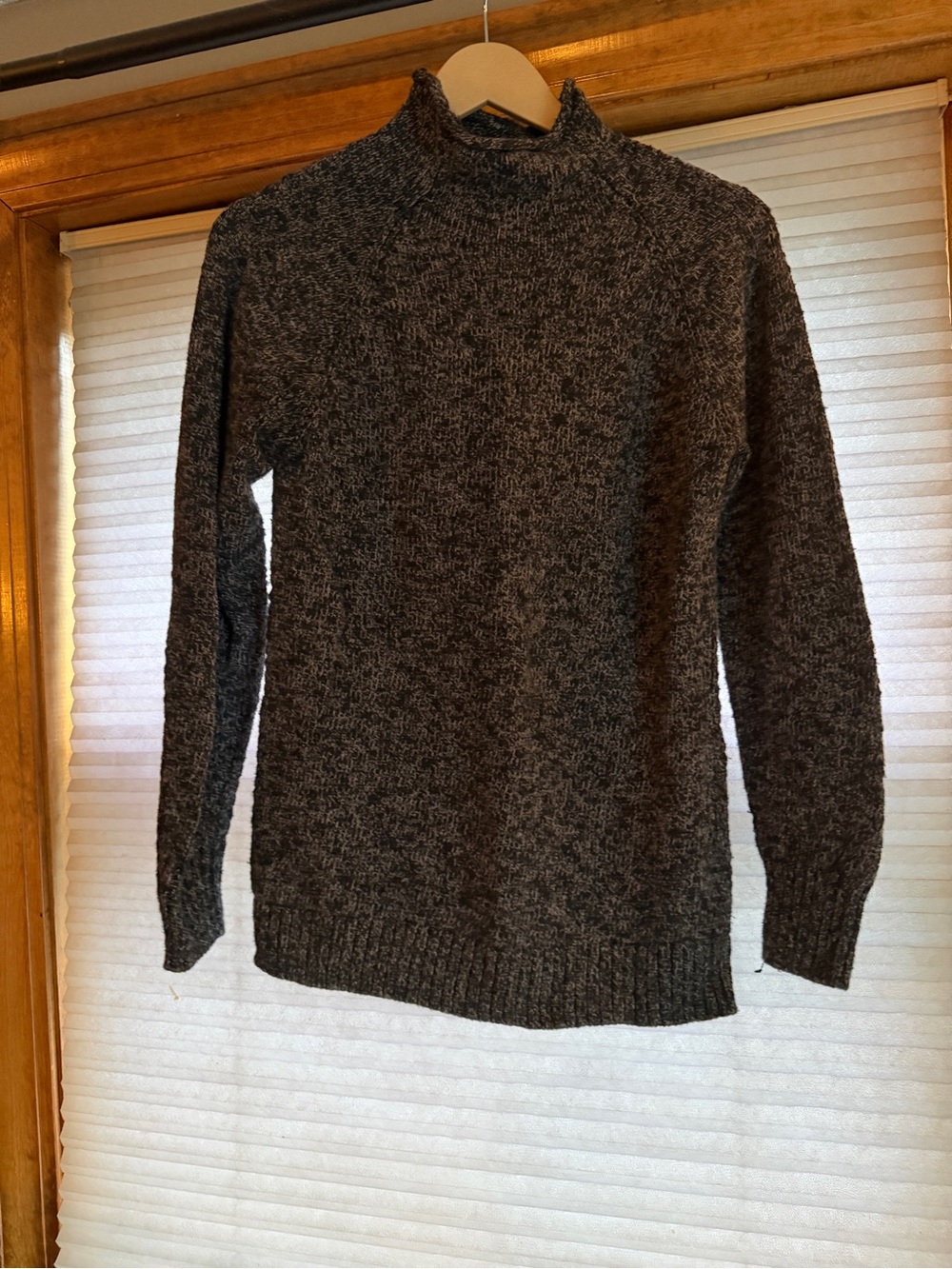 Woman’s Dark Gray Marled Mock Neck Sweater #llbean #warmlayer #winter 0233